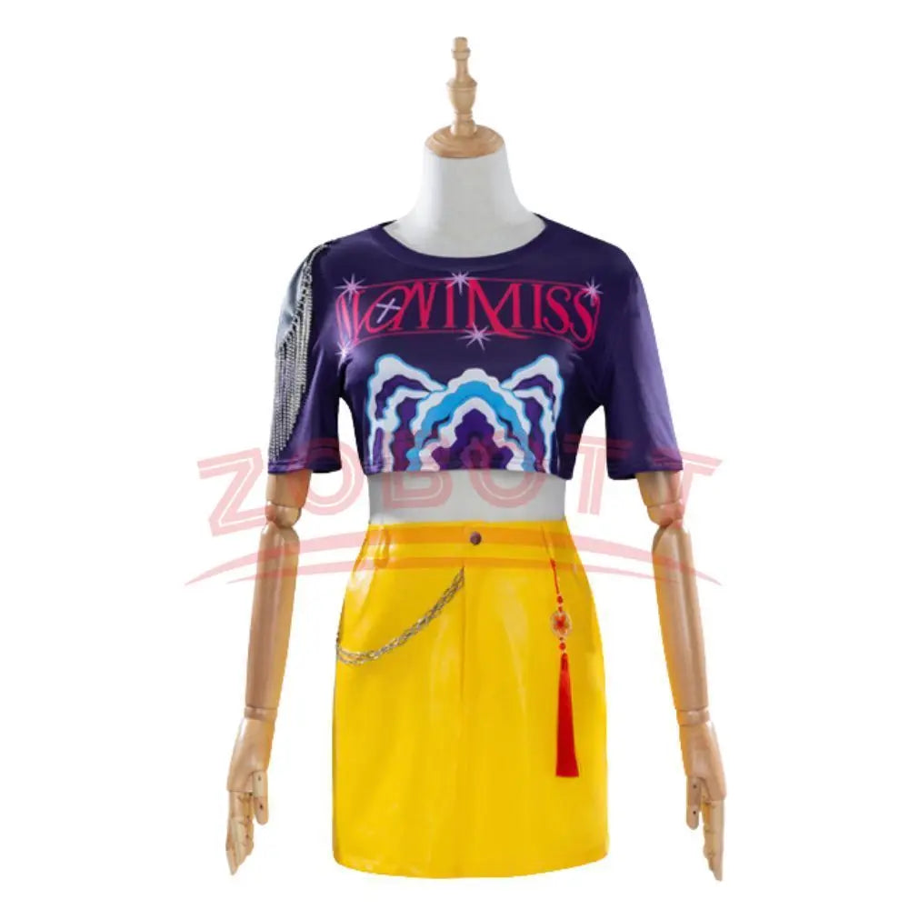 Costume jaune de K-Pop Mira Rumi Zoey Demon Hunters
