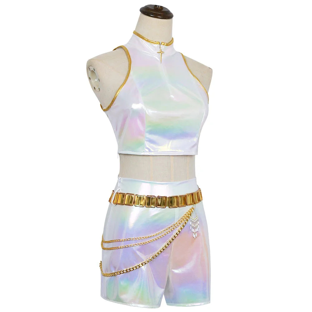 Costume de Rumi, Zoey et Mira en blanc K-Pop Demon Hunters