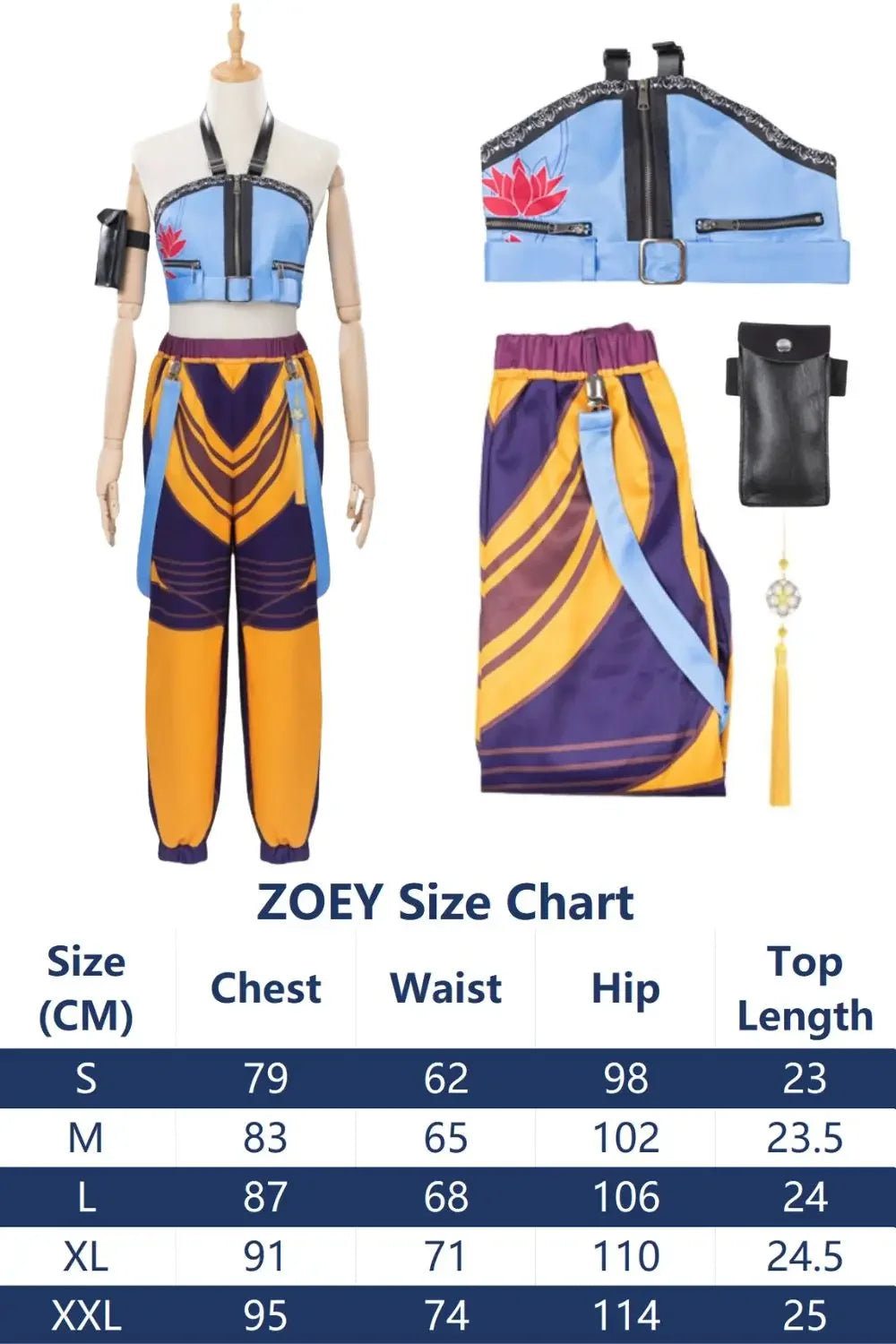 Costume jaune de K-Pop Mira Rumi Zoey Demon Hunters