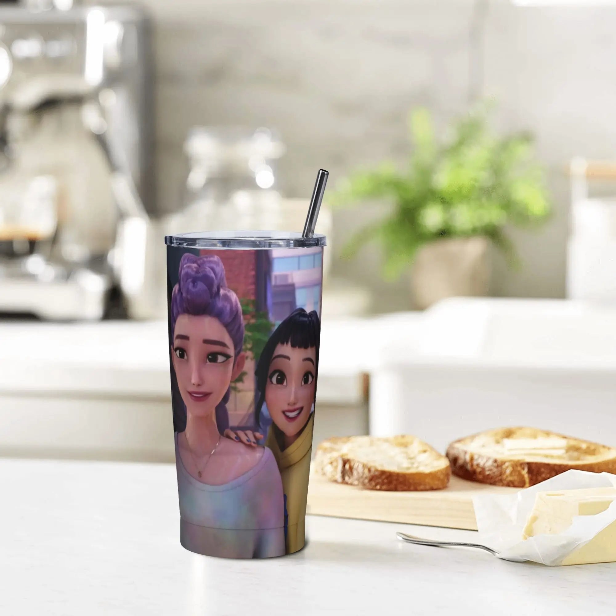 Tasse en acier inoxydable, garde chaud ou froid, du film aminé K-Pop Demon Hunters