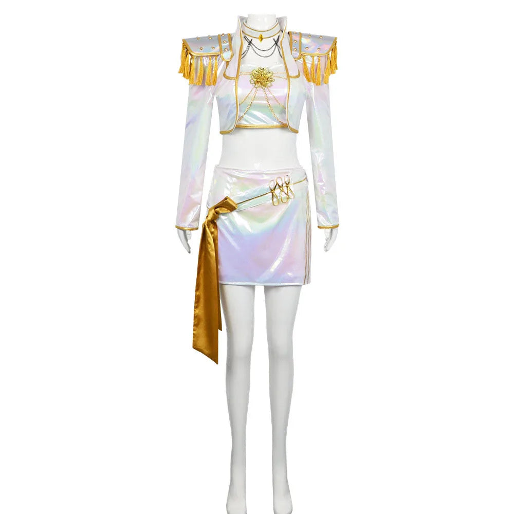 Costume de Rumi, Zoey et Mira en blanc K-Pop Demon Hunters