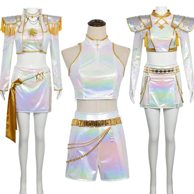 Costume de Rumi, Zoey et Mira en blanc K-Pop Demon Hunters