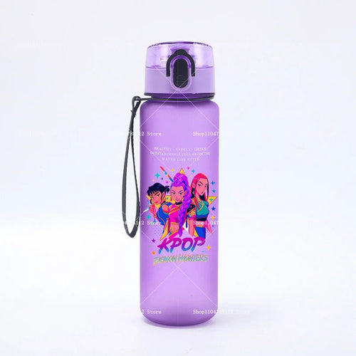 650ML KPop Demon Hunters Water Cup Trend Simple Frosted Sports Water