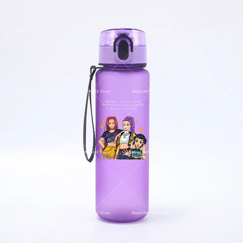 650ML KPop Demon Hunters Water Cup Trend Simple Frosted Sports Water