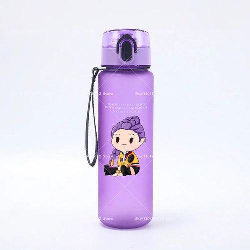650ML KPop Demon Hunters Water Cup Trend Simple Frosted Sports Water