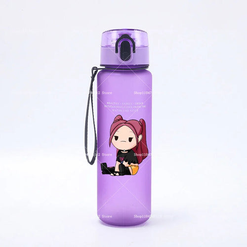650ML KPop Demon Hunters Water Cup Trend Simple Frosted Sports Water