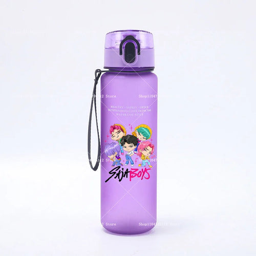 650ML KPop Demon Hunters Water Cup Trend Simple Frosted Sports Water