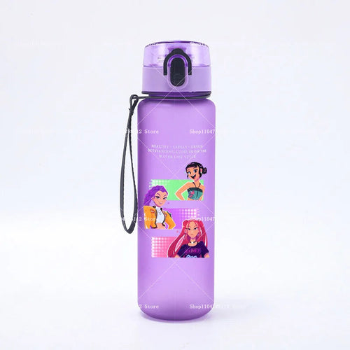 650ML KPop Demon Hunters Water Cup Trend Simple Frosted Sports Water