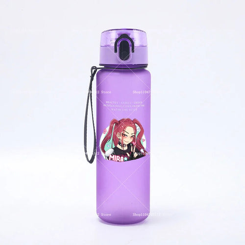 650ML KPop Demon Hunters Water Cup Trend Simple Frosted Sports Water