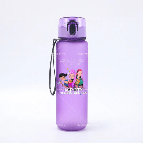 650ML KPop Demon Hunters Water Cup Trend Simple Frosted Sports Water