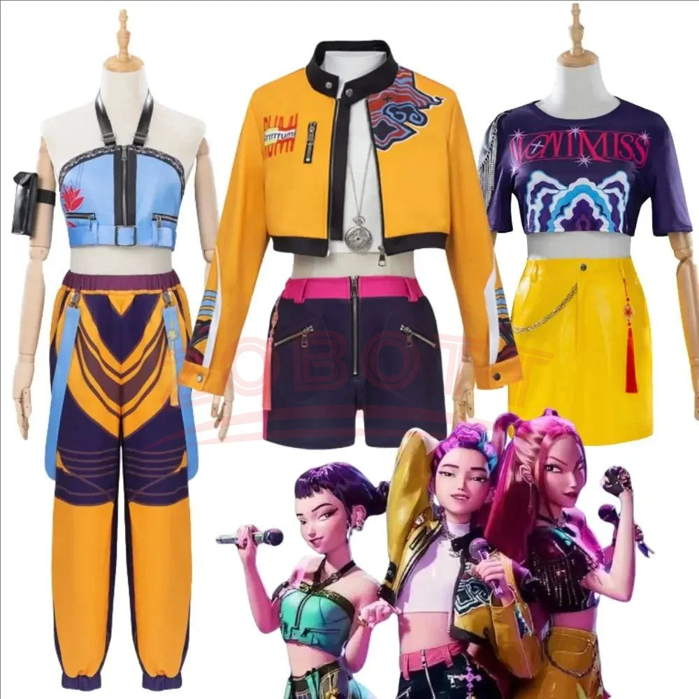 Costume jaune de K-Pop Mira Rumi Zoey Demon Hunters