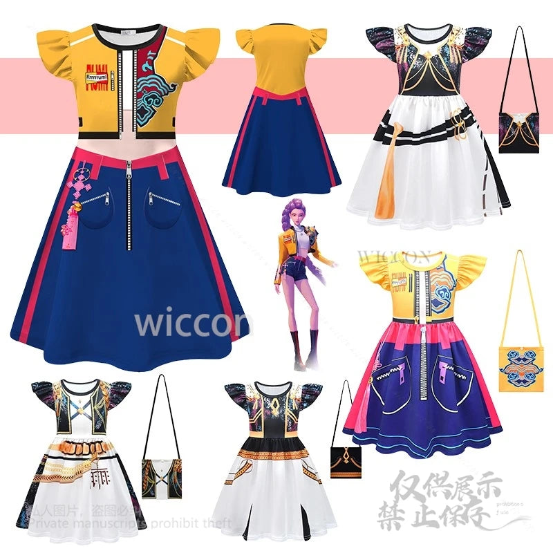 KPOP Huntrix Mira Rumi Zoey Costume pour enfants