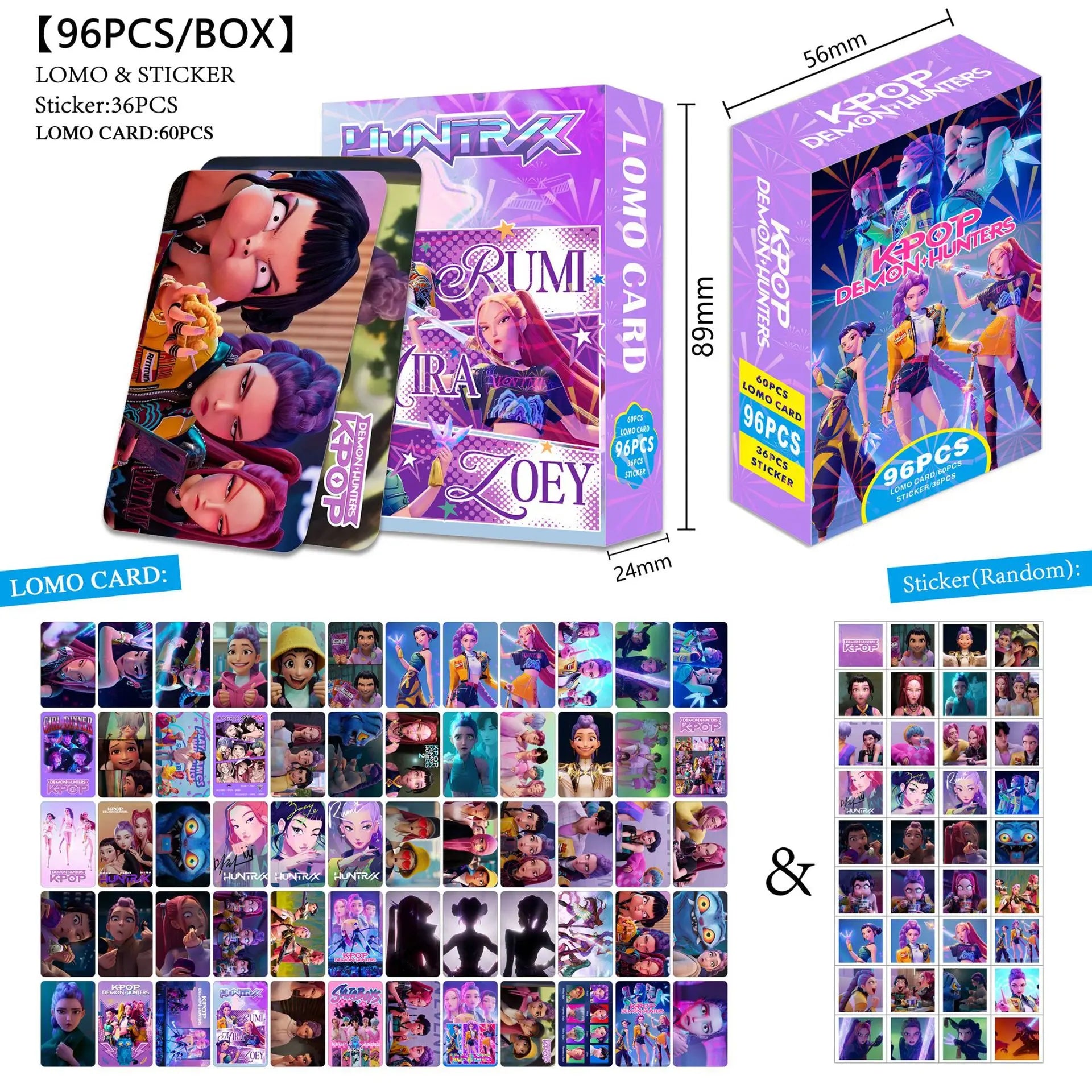 Cartes à collectionner, 96 PCS Huntrix, K-pop Demon Hunters Collection
