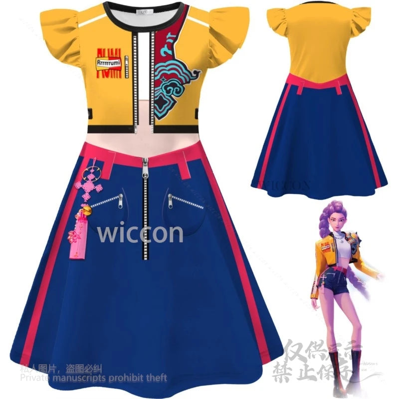 KPOP Huntrix Mira Rumi Zoey Costume pour enfants