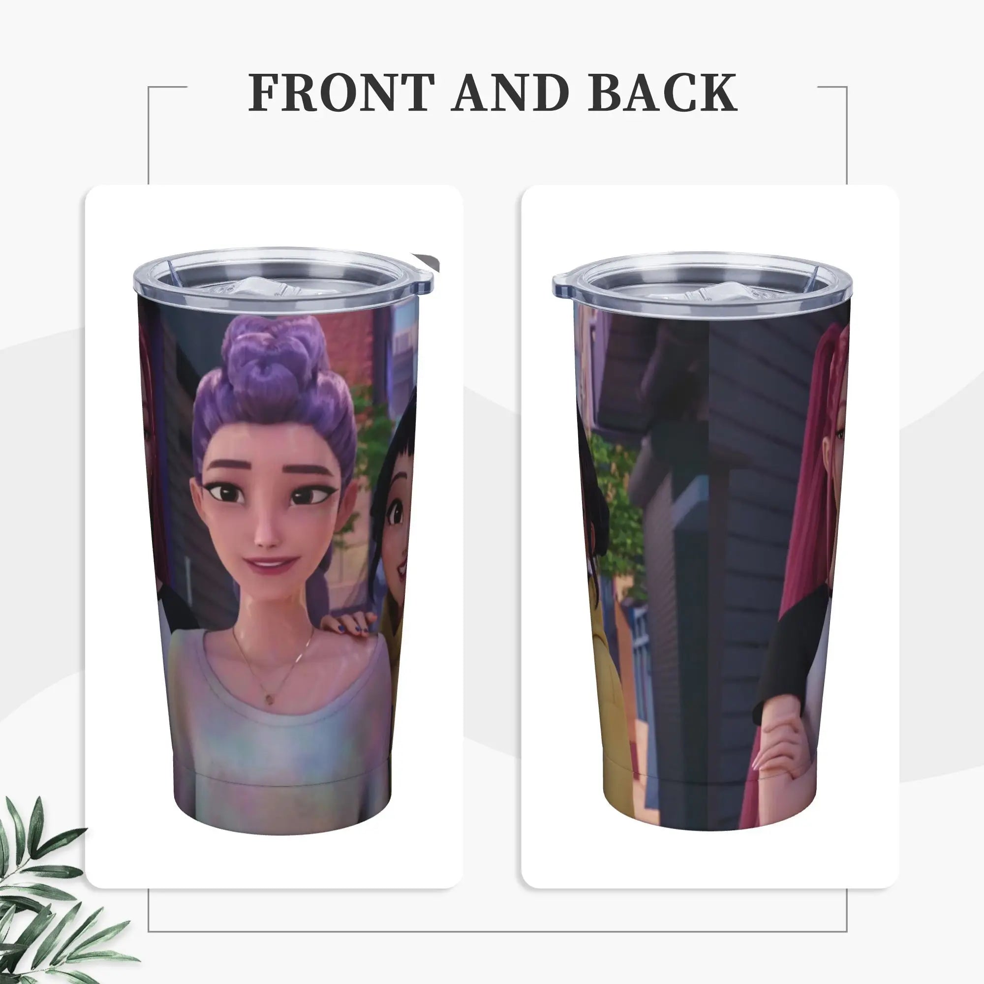 Tasse en acier inoxydable, garde chaud ou froid, du film aminé K-Pop Demon Hunters