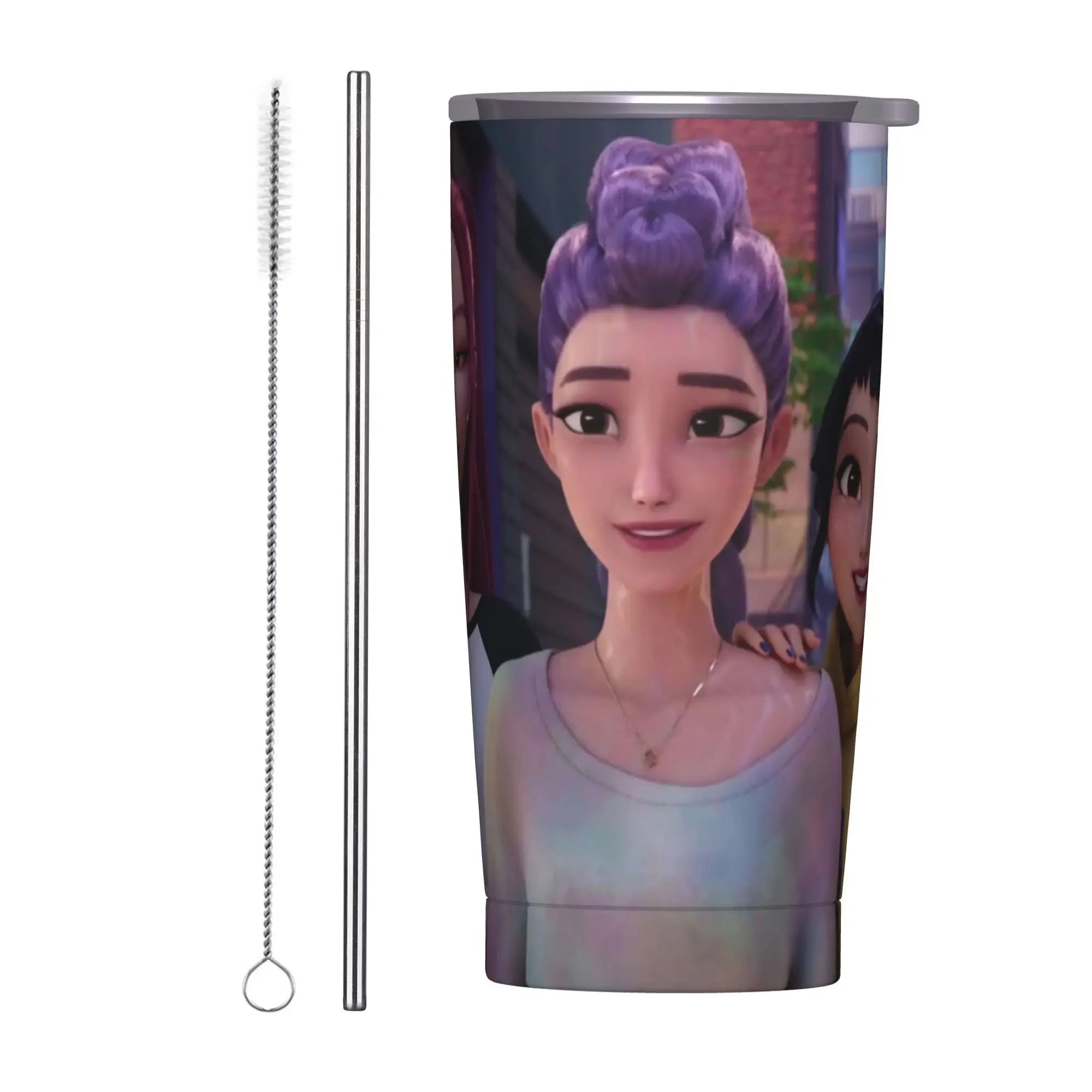 Tasse en acier inoxydable, garde chaud ou froid, du film aminé K-Pop Demon Hunters