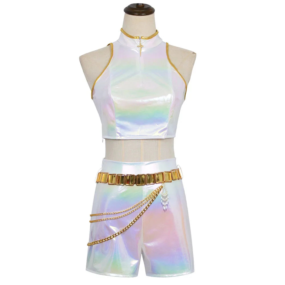 Costume de Rumi, Zoey et Mira en blanc K-Pop Demon Hunters