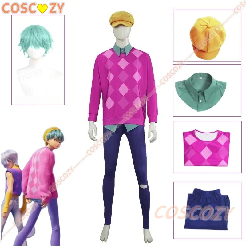 Saja Boys Baby Costume ensemble complet jaune et rose