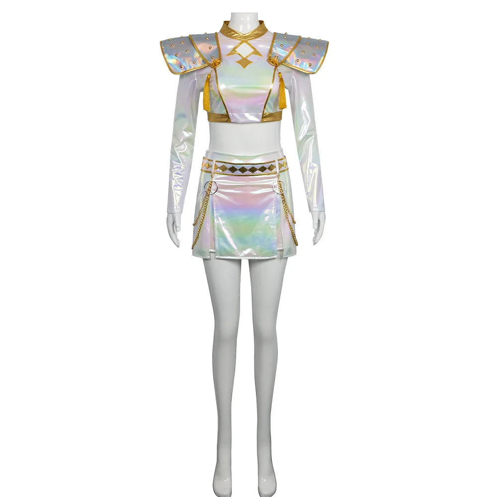 Costume de Rumi, Zoey et Mira en blanc K-Pop Demon Hunters