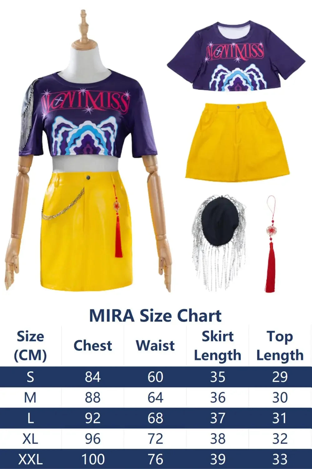 Costume jaune de K-Pop Mira Rumi Zoey Demon Hunters